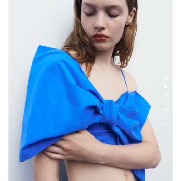 ZARA TIED CROP TOP - Picture 5 of 9